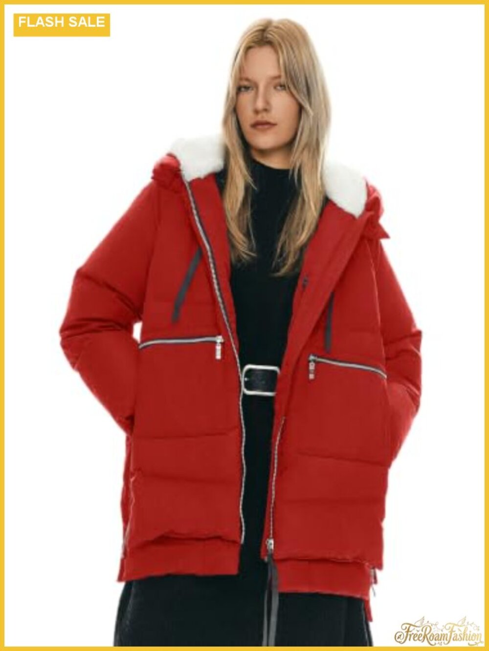 Orolay Thickened Down Puffer Jacket Fleece Lined Hood Quilted Winter Coat